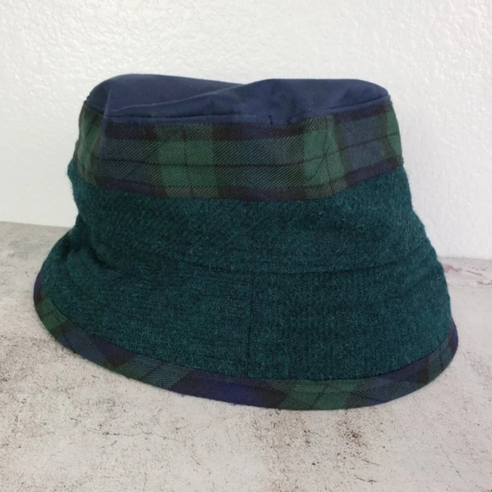 Vintage Heaser Lumsden Scotland Black Watch Tartan Plaid Bucket Hat Unisex - Picture 5 of 11